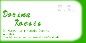 dorina kocsis business card
